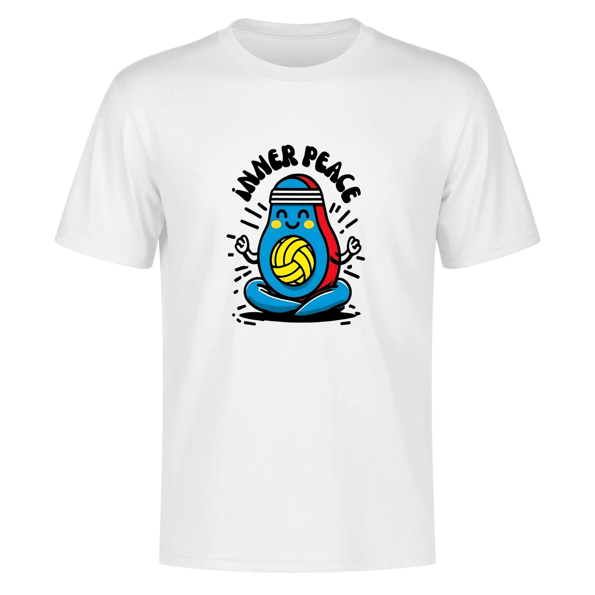 Comfortable Swing Artist Tee - Avocado Peace with Volleyball