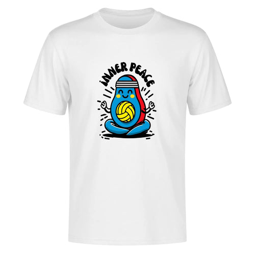 Comfortable Swing Artist Tee - Avocado Peace with Volleyball
