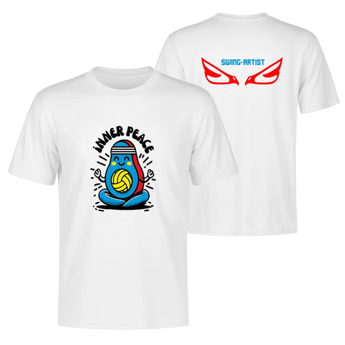 Comfortable Swing Artist Tee - Avocado Peace with Volleyball