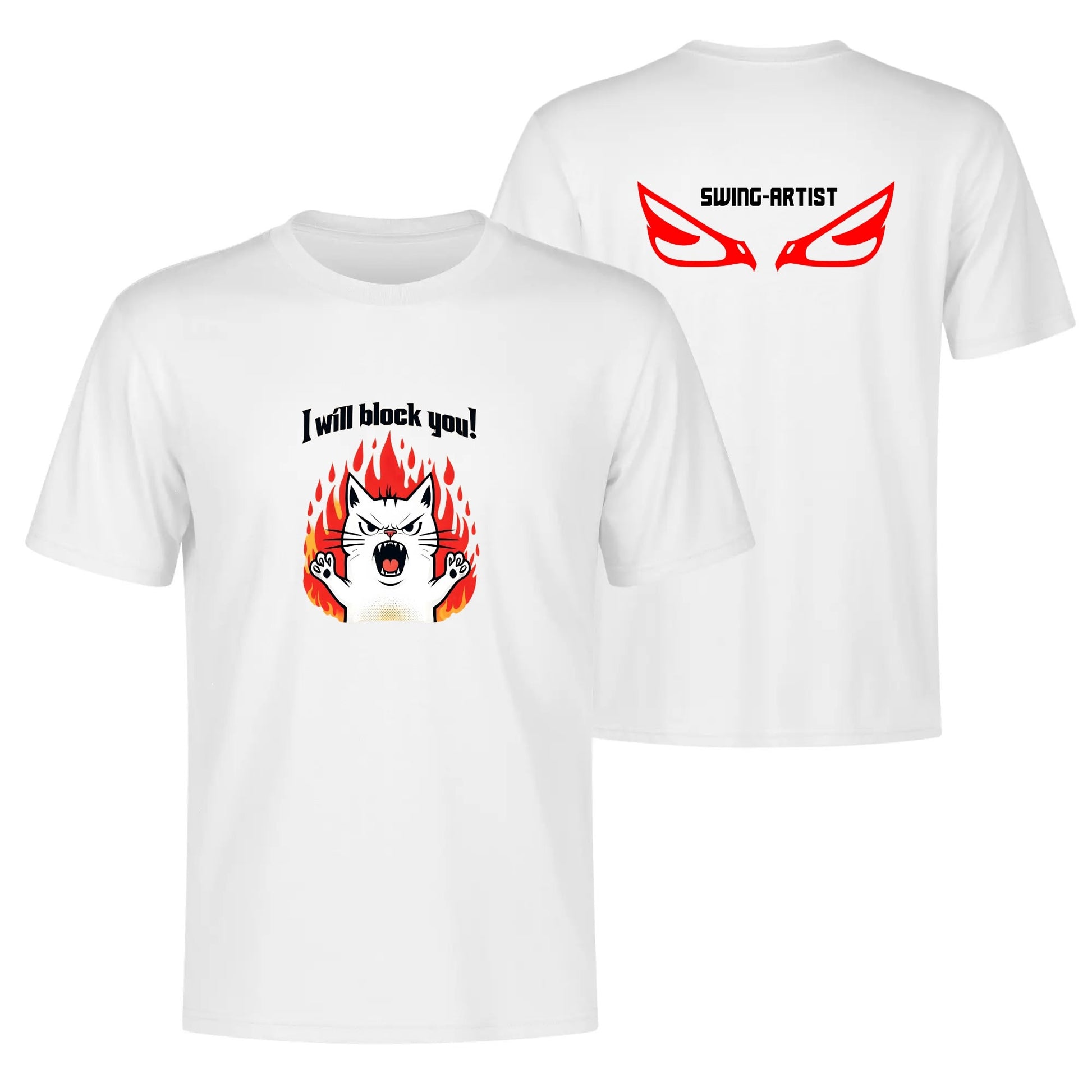 Swing Artist Tee: Comfortable, Funny Monster Block Graphic T-Shirt