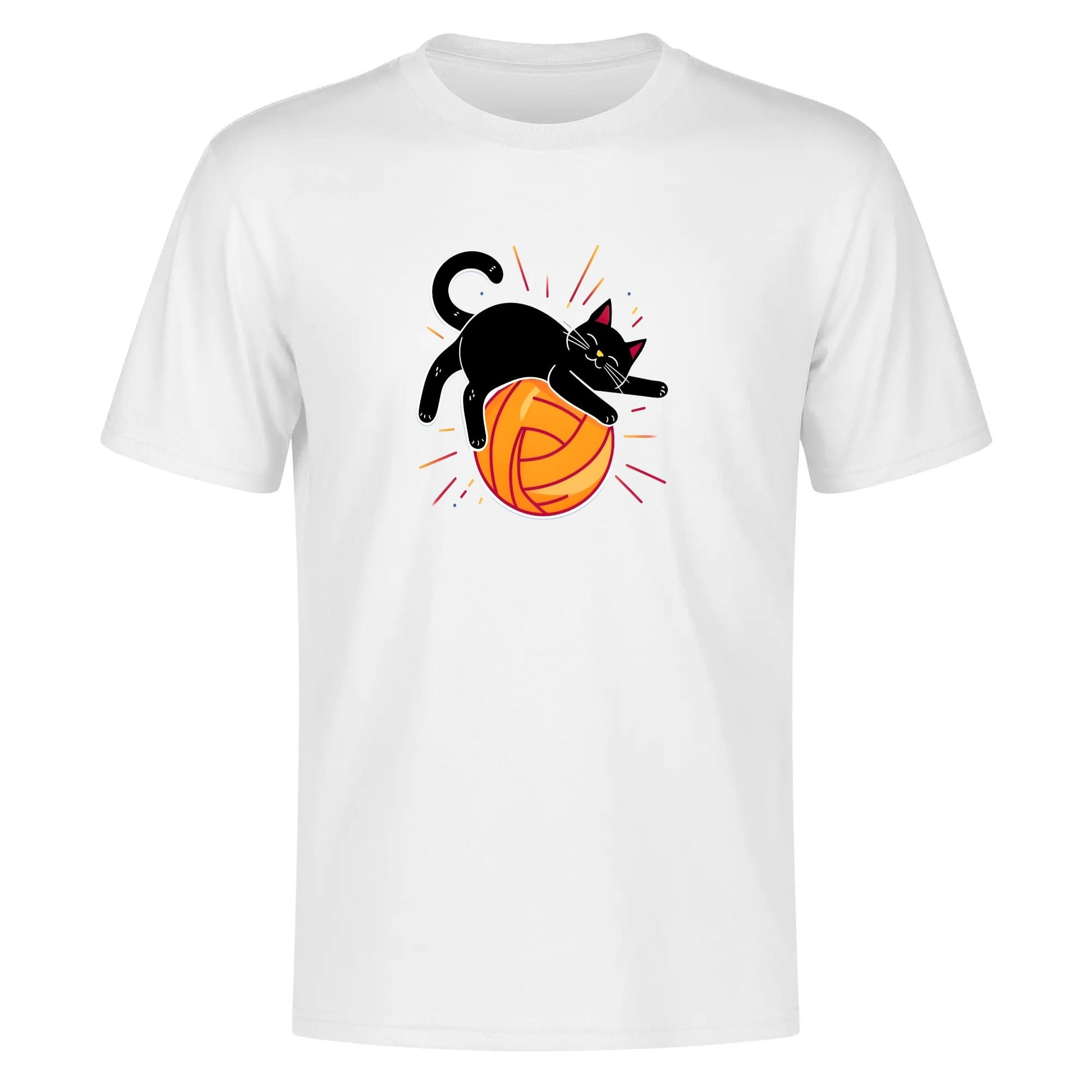 Swing Artist Pop Culture: Black Cat & Orange Volleyball Graphic Tee