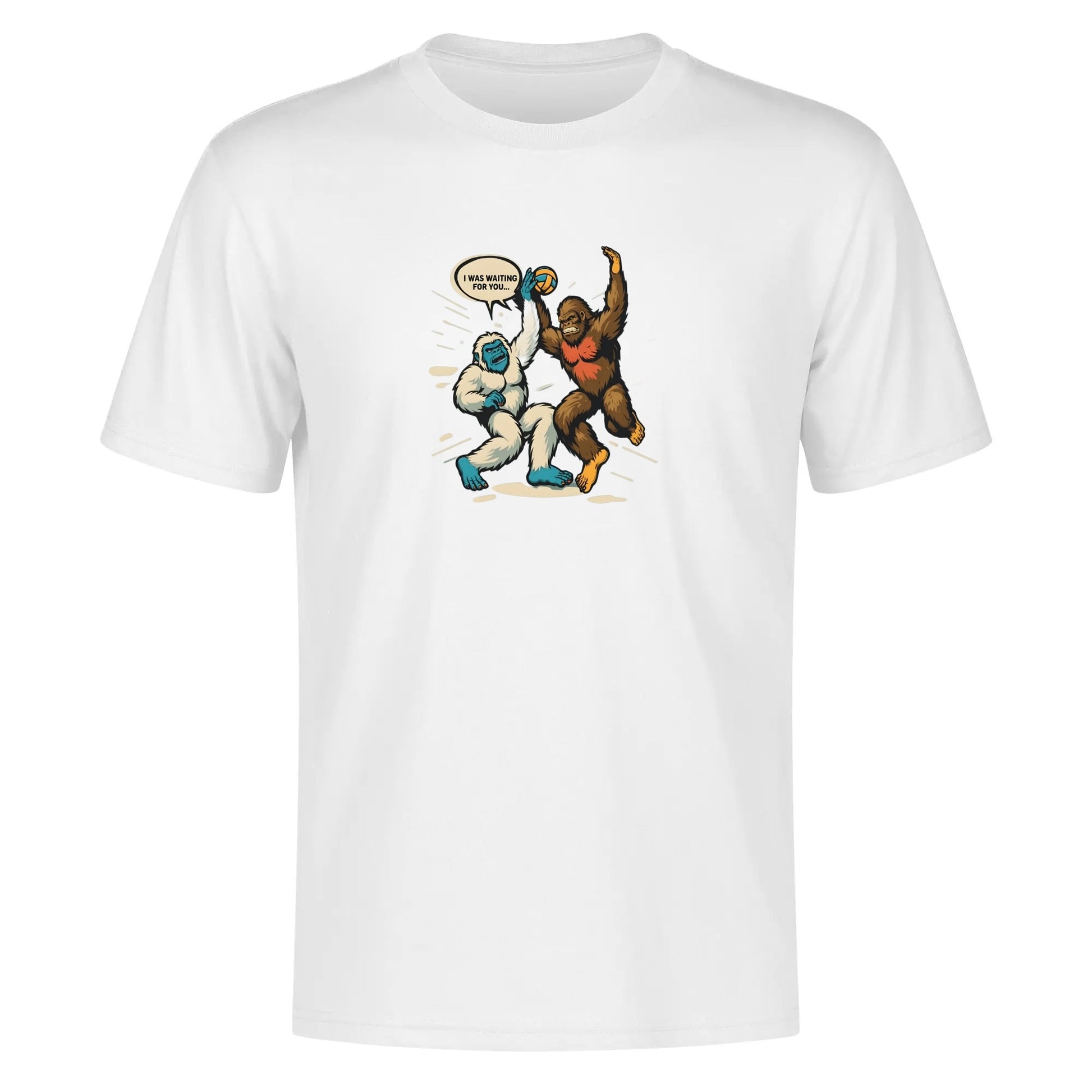 Swing Artist Ape Tee: Unique Volleyball Spike & Block Graphic Design