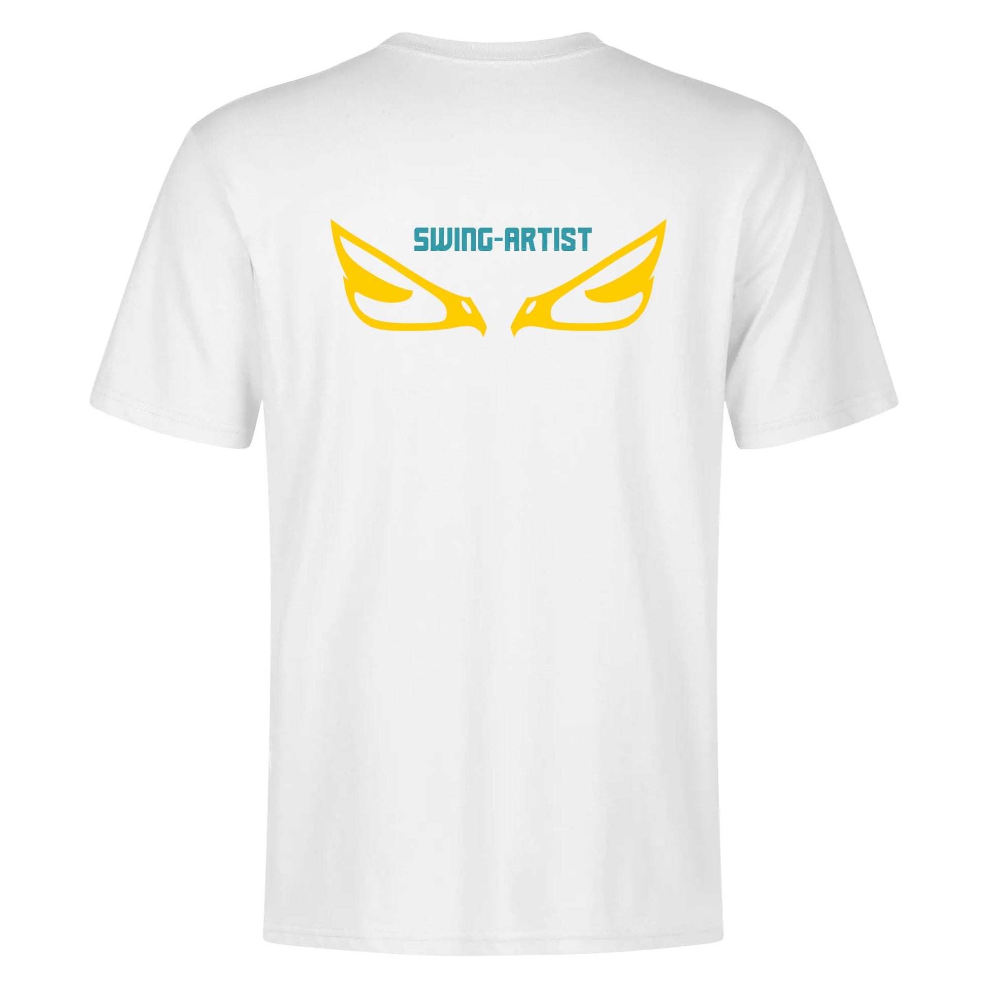 Swing Artist Ape Tee: Unique Volleyball Spike & Block Graphic Design