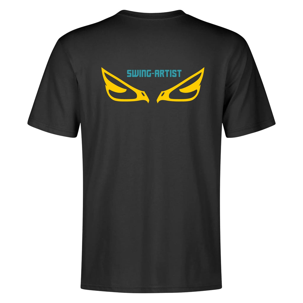 Swing Artist Ape Tee: Unique Volleyball Spike & Block Graphic Design