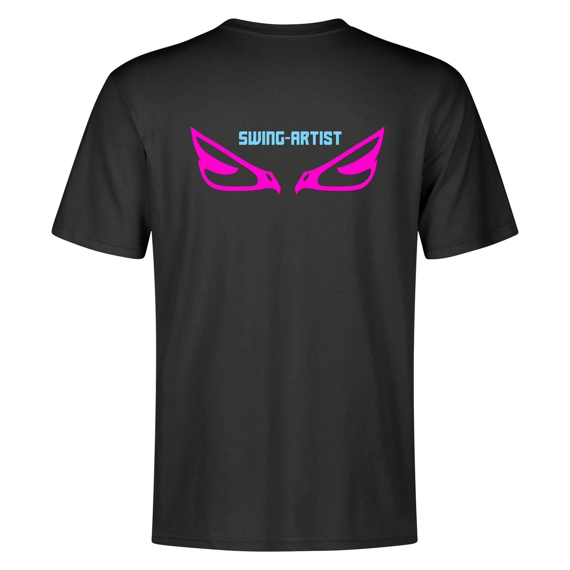 Swing-Artists Neon Volleyball Tee: Zombie Holding Glowing Pink Ball