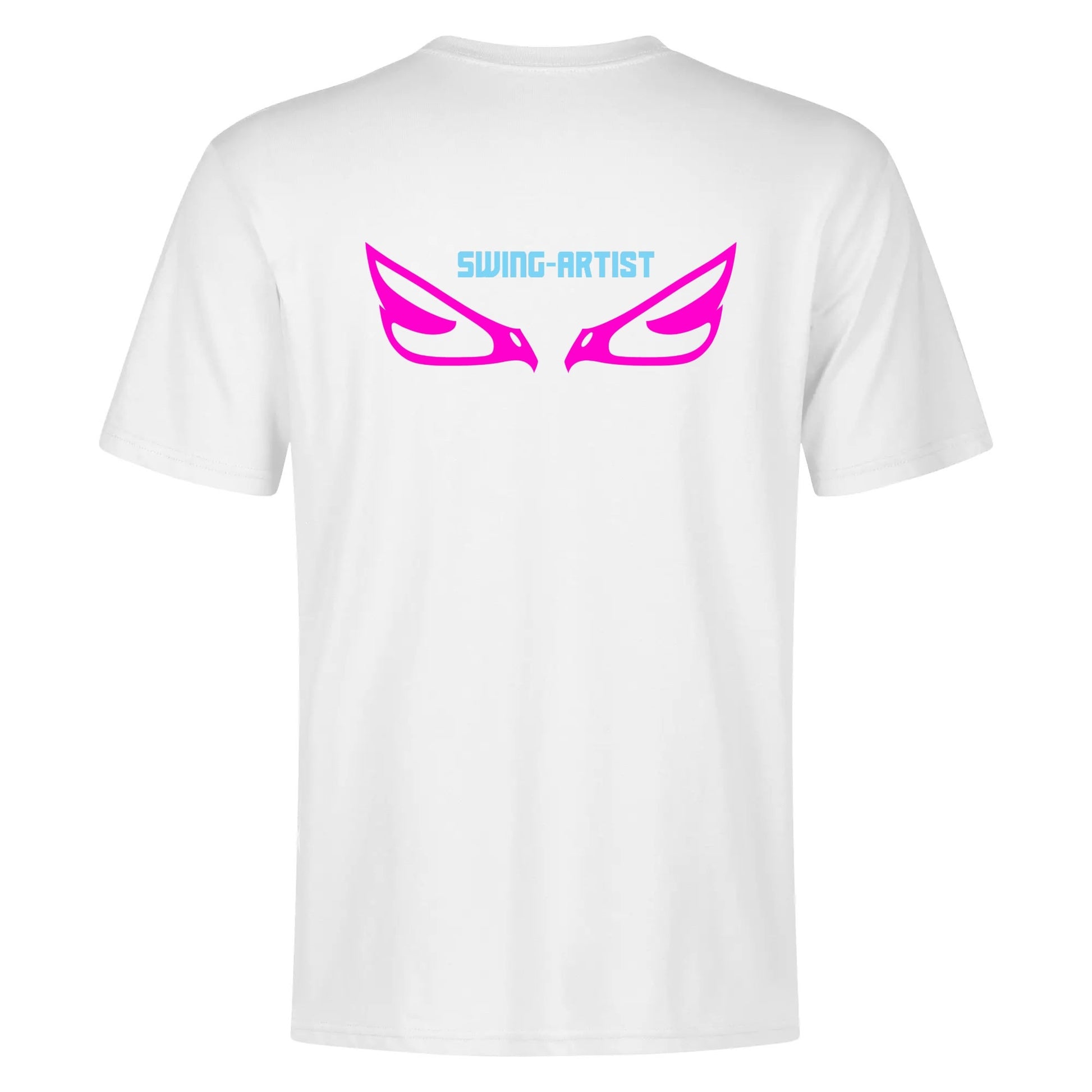 Swing-Artists Neon Volleyball Tee: Zombie Holding Glowing Pink Ball
